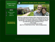 Tablet Screenshot of grandmontgardensapartments.com